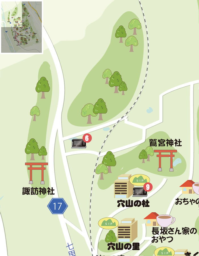 穴山ふれあいマップ 詳細画像 周辺地図