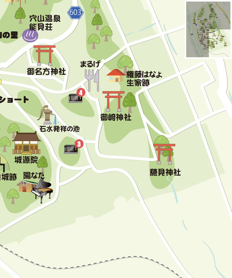 穴山ふれあいマップ 詳細画像 周辺地図